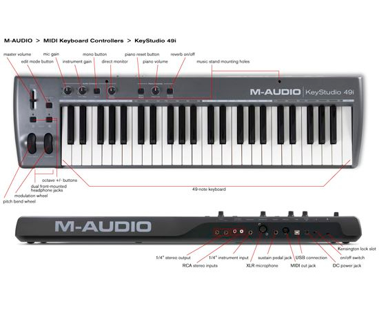 MIDI-клавиатура M-AUDIO KeyStudio 49i - 20236 за 0 грн. | 4Club